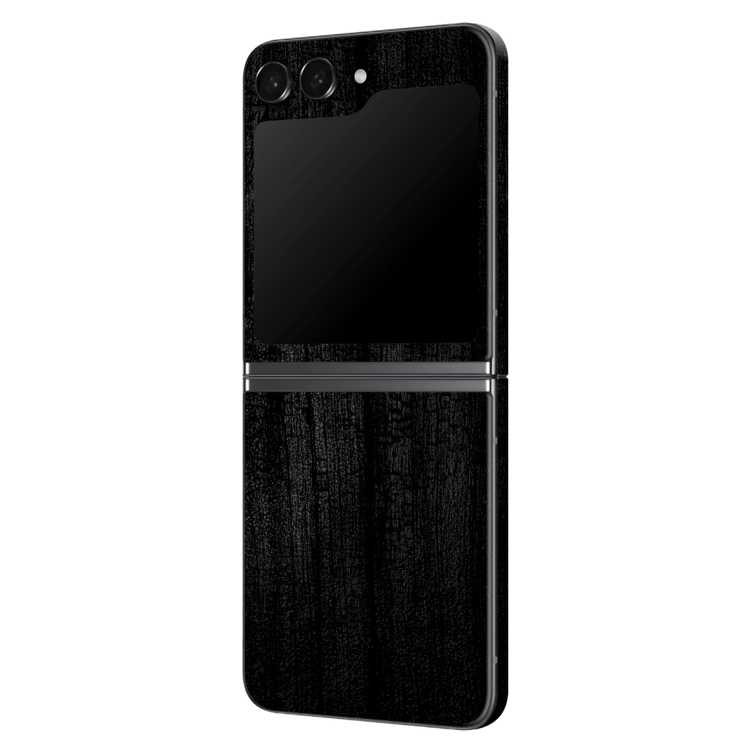 Samsung Galaxy Z Flip 5 (2023) Luxuria Black Charcoal Black Dragon Coal Stone 3D Textured Skin Wrap Sticker Decal Cover Protector by EasySkinz | EasySkinz.com