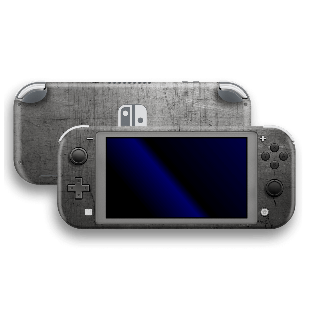 Nintendo Switch LITE SIGNATURE Industrial Scratched Metal Skin Wrap Sticker Decal Cover Protector by EasySkinz
