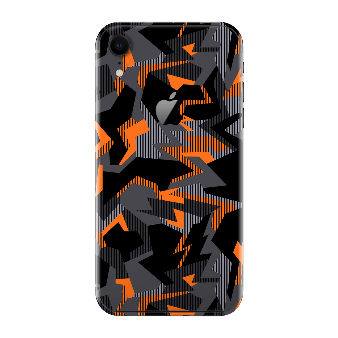 iPhone XR Print Printed Custom SIGNATURE Sharp-Edged Orange Camo Camouflage Skin Wrap Sticker Decal Cover Protector by EasySkinz | EasySkinz.com
