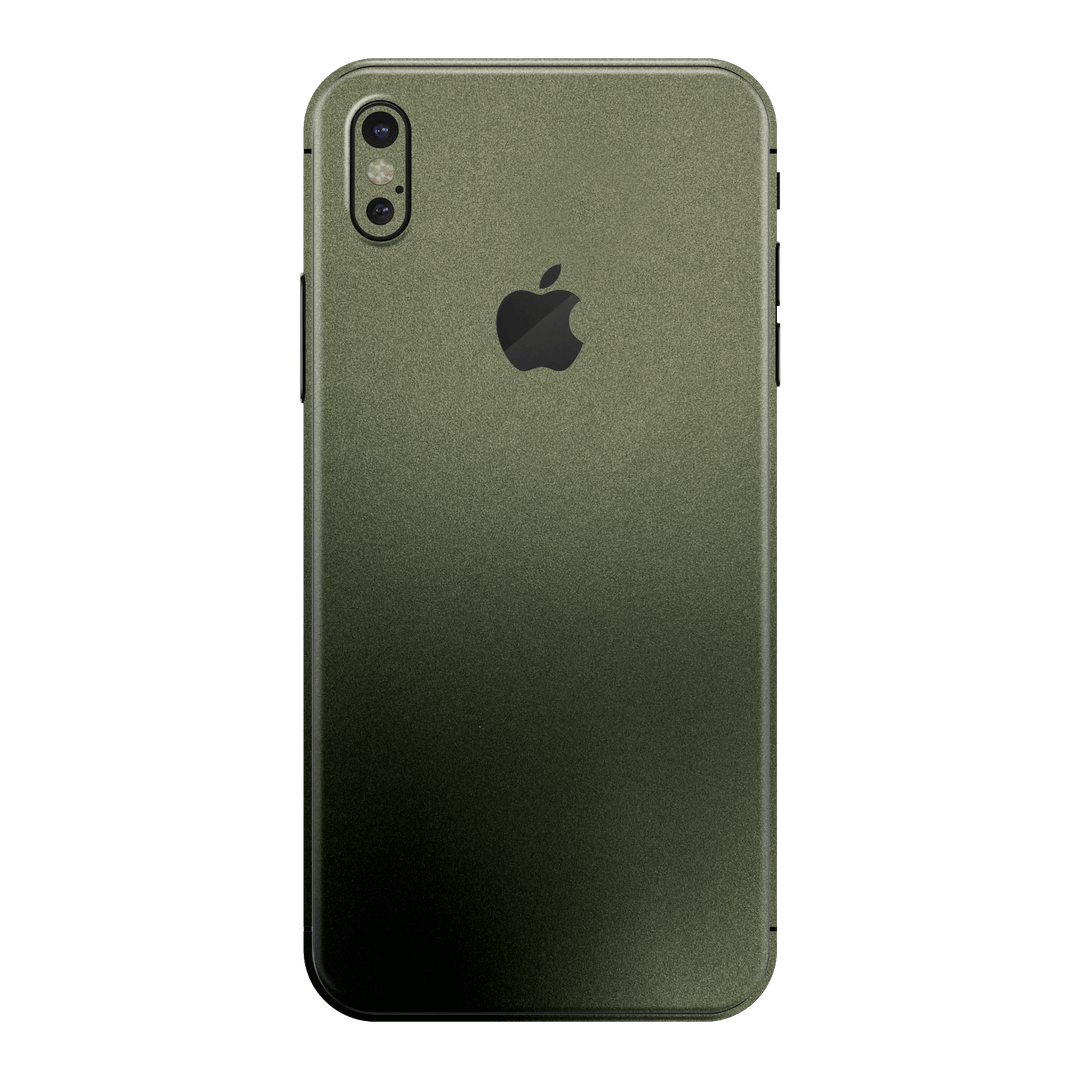 iPhone XS Military Green Metallic Skin Wrap Sticker Decal Cover Protector by EasySkinz | EasySkinz.com