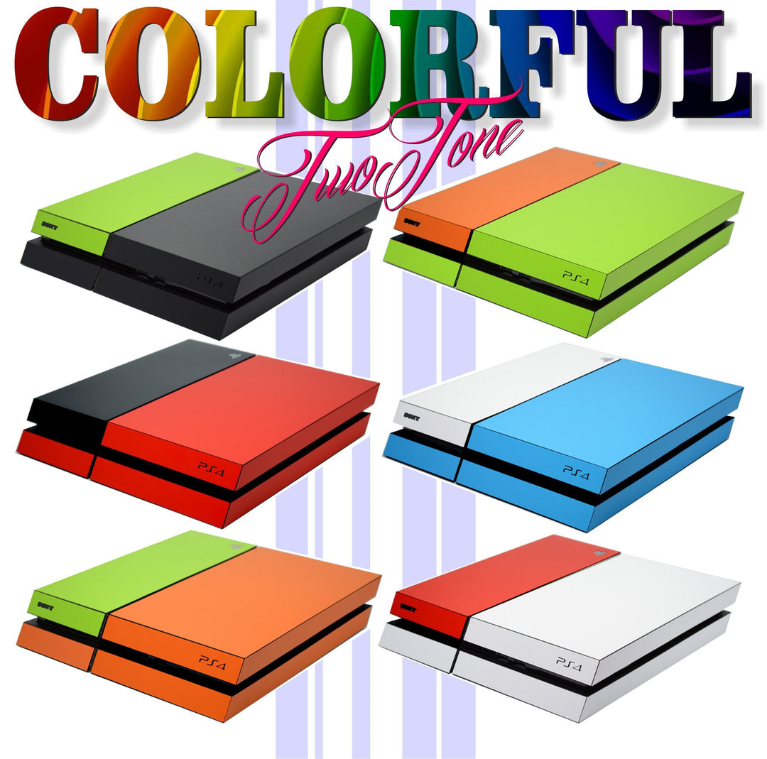 colorful ps4 two tone skin