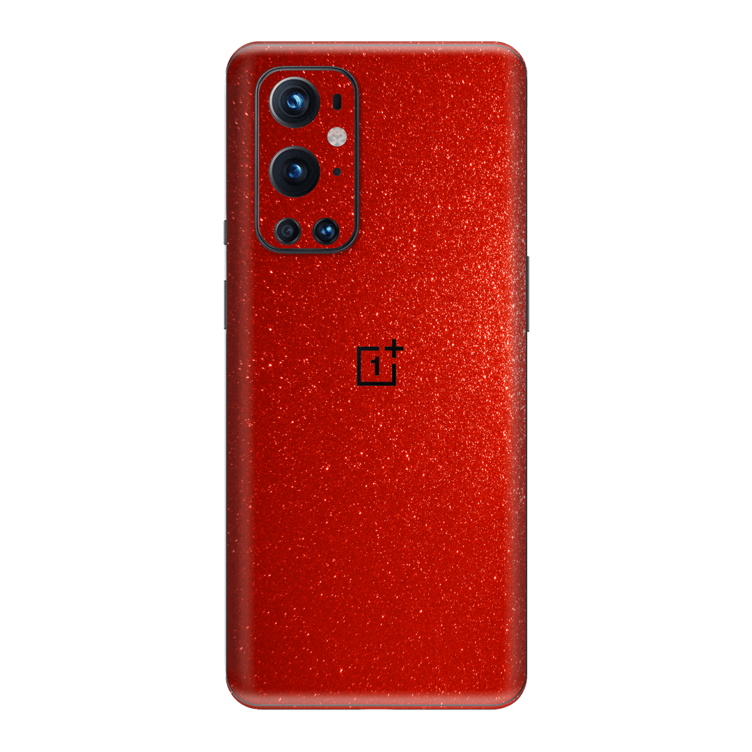 OnePlus 9 Pro Diamond Red Shimmering Sparkling Glitter Skin Wrap Sticker Decal Cover Protector by EasySkinz